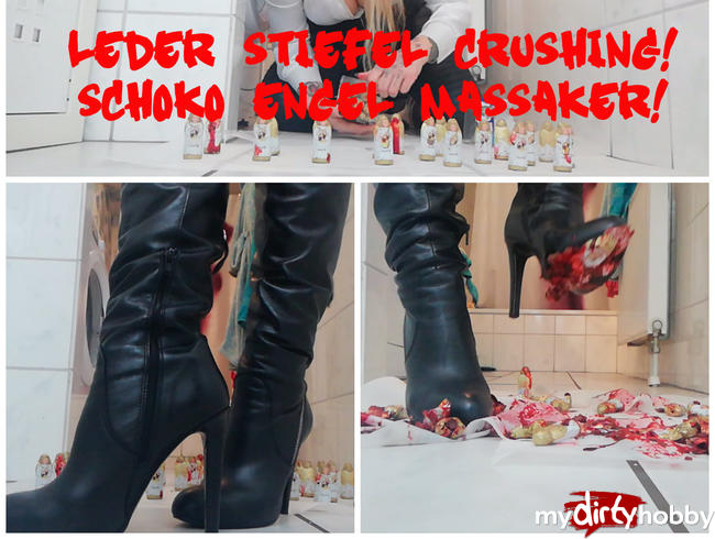 Leder Stiefel Crushing! Schoko Engel Massaker!