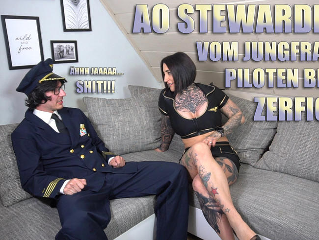 AO Stewardess vom Jungfrauen Piloten Blank Zerfickt! XXXXL Mega Cumshot!!!
